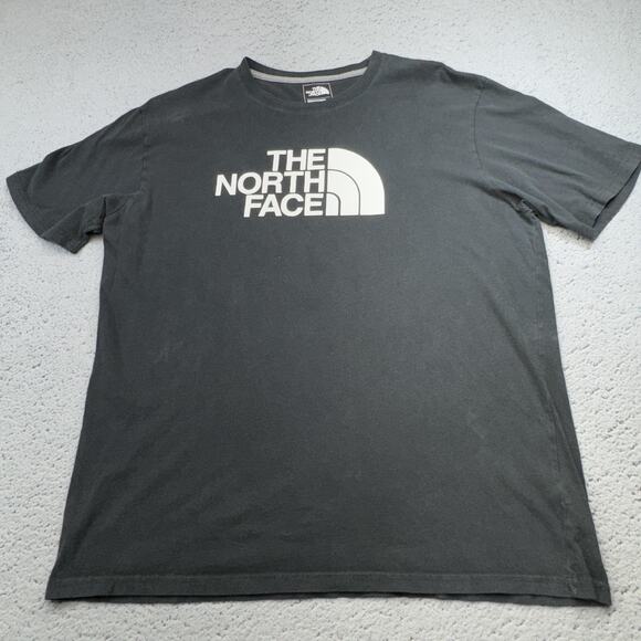 The North Face Shirt Mens Large Black Standard Fit Big Logo Graphic T-Shirt Tee - Picture 1 of 10